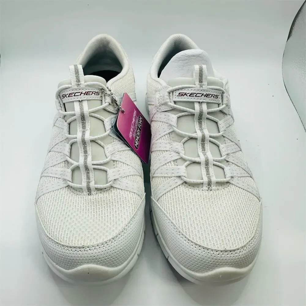 Skechers Hands Free Slip-Ins White Walking Sneakers | Women's Size 7 US | EUC